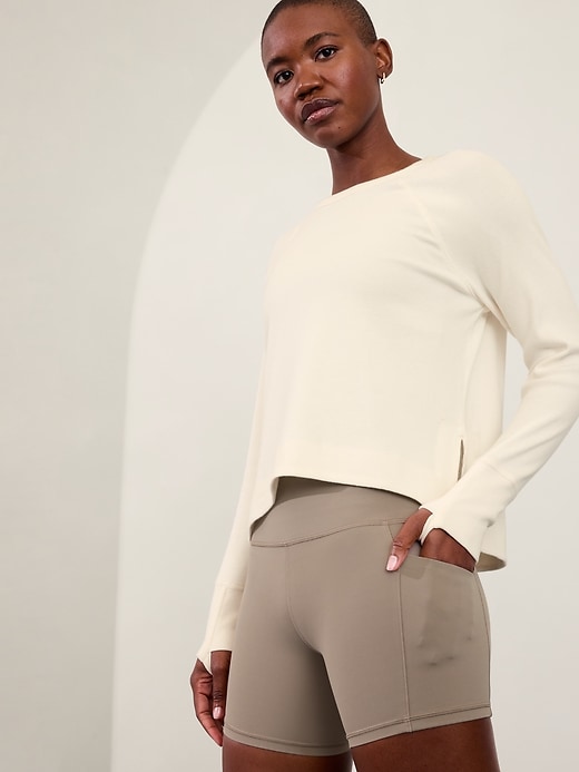 Image number 5 showing, Coaster Luxe Rib High Hip Sweatshirt