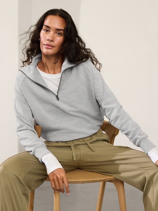 Image number 1 showing, Easy Fleece 1/4 Zip Sweatshirt