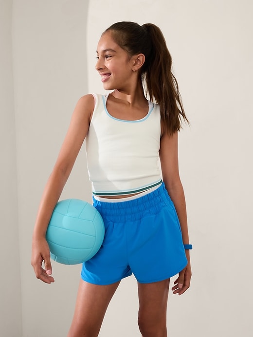 Image number 1 showing, Athleta Girl Rise Above Rib Crop Tank