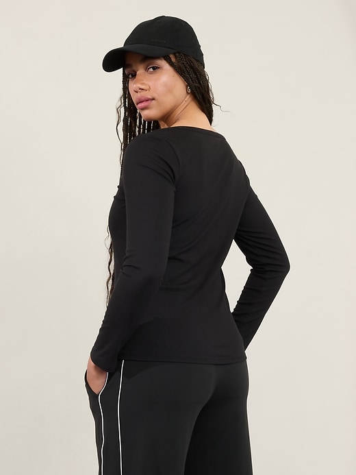 Image number 8 showing, Signature Rib Henley Top