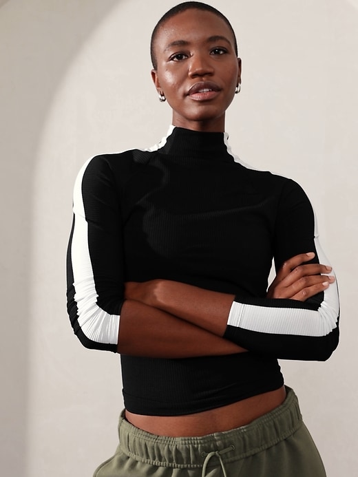 Image number 4 showing, Renew Seamless Mock Neck Top