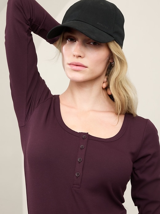 Image number 6 showing, Signature Rib Henley Top