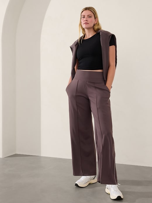 Image number 7 showing, Venice High Rise Track Stripe Wide Leg Pant