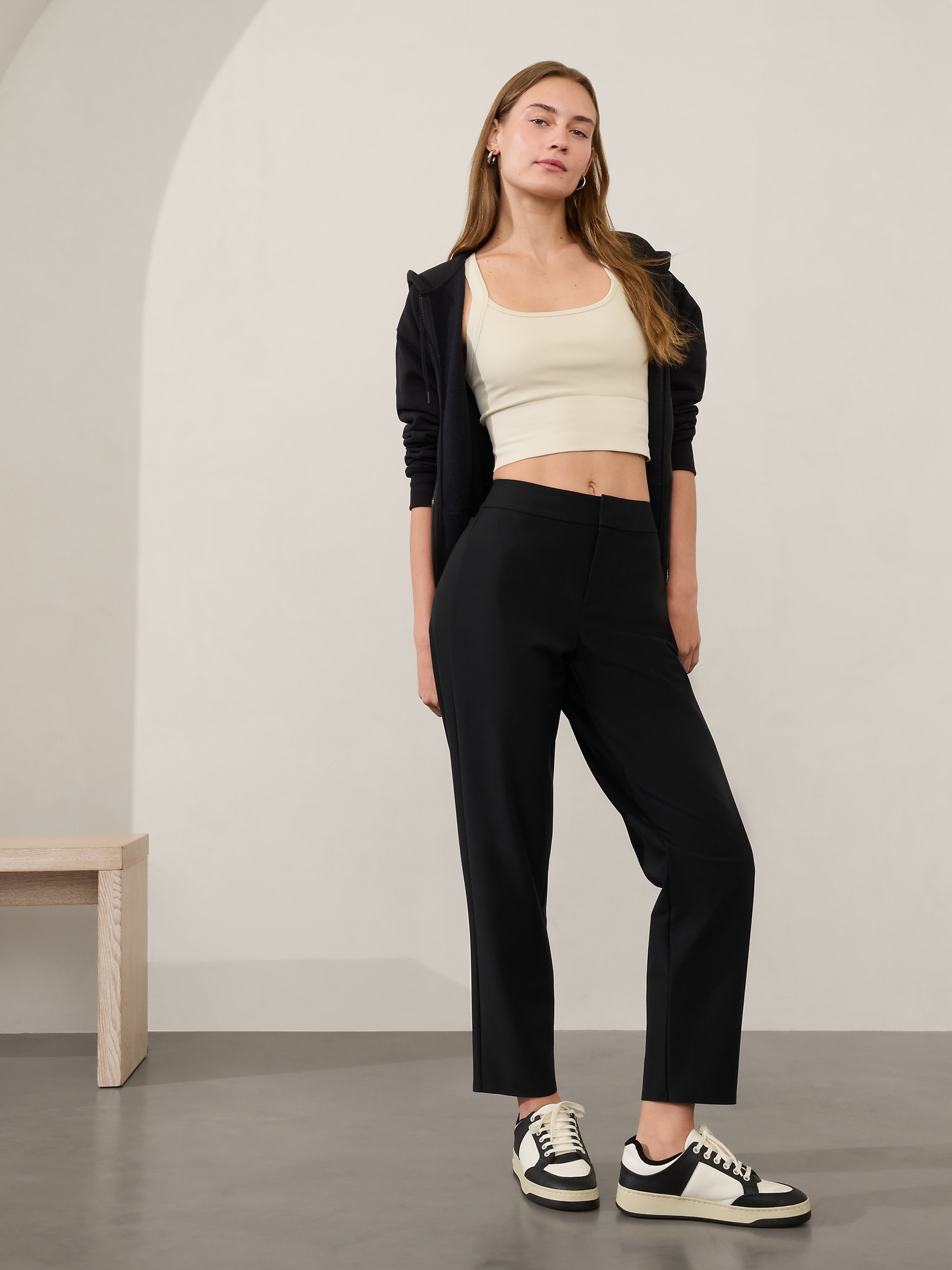 Pantalon de ville à taille haute Stellar