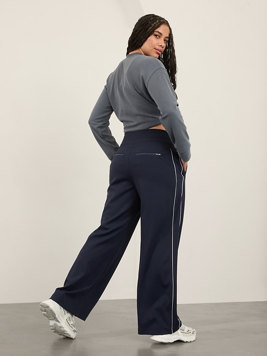 Image number 8 showing, Venice High Rise Track Stripe Wide Leg Pant