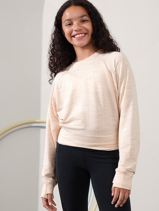 Image number 1 showing, Athleta Girl All Day Crewneck Sweatshirt