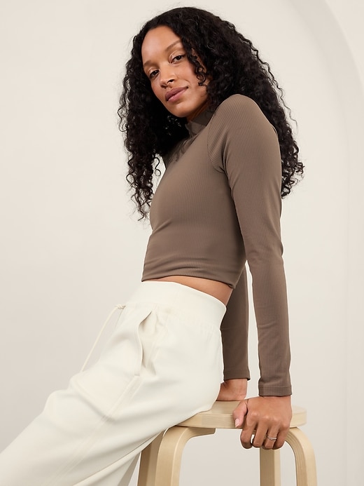 Image number 3 showing, Renew Seamless Mock Neck Top