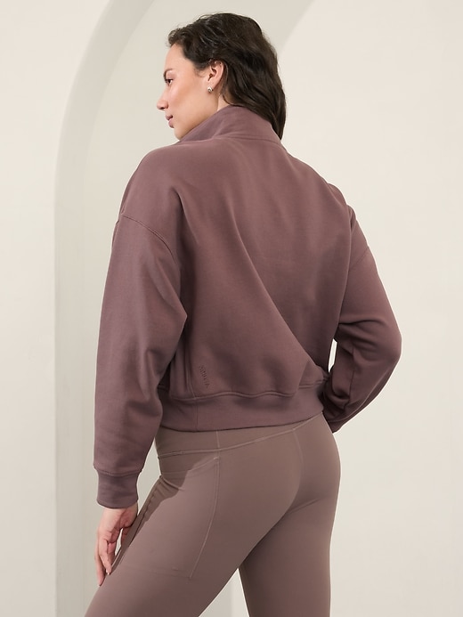 Image number 8 showing, Forever Fleece 1/2 Zip Crop Sweatshirt