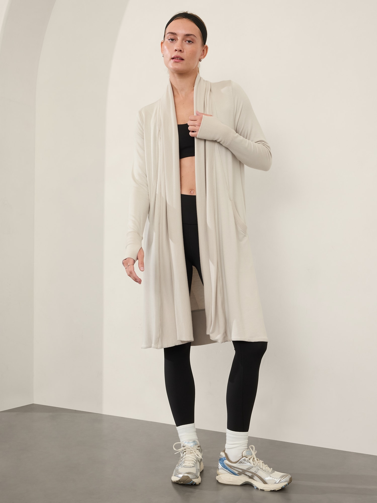 Cardigan long Pranayama - Beige