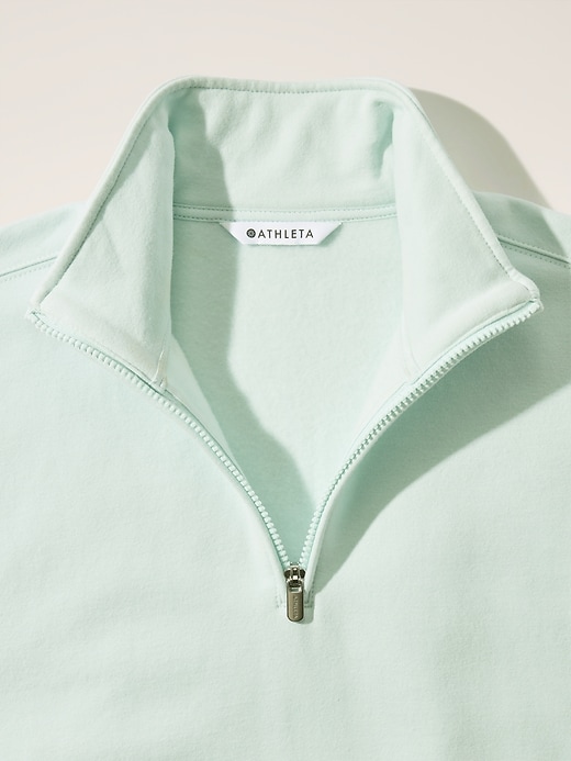 Image number 6 showing, Forever Fleece 1/2 Zip Crop Sweatshirt