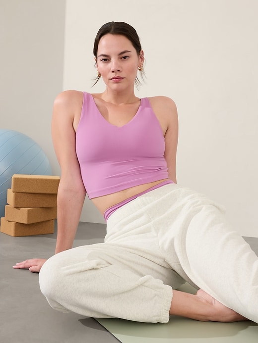 Image number 1 showing, Transcend V-Neck Crop Bra A-C