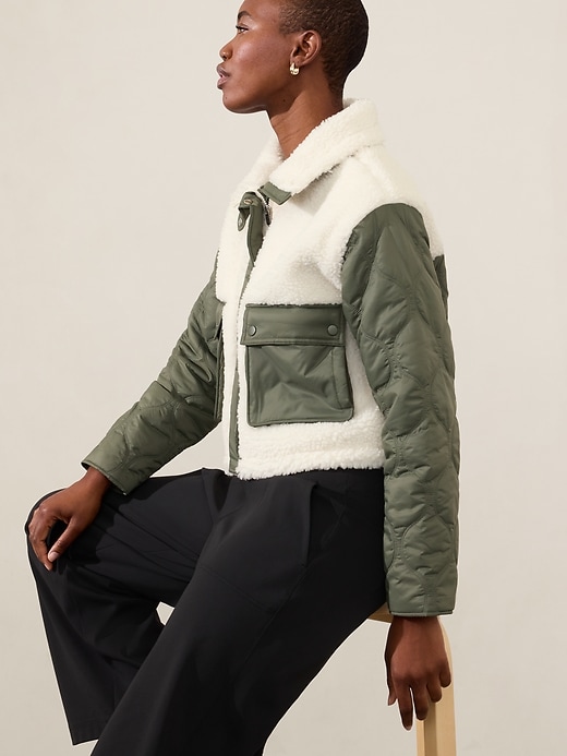 Image number 3 showing, Fleece Hybrid Jacket