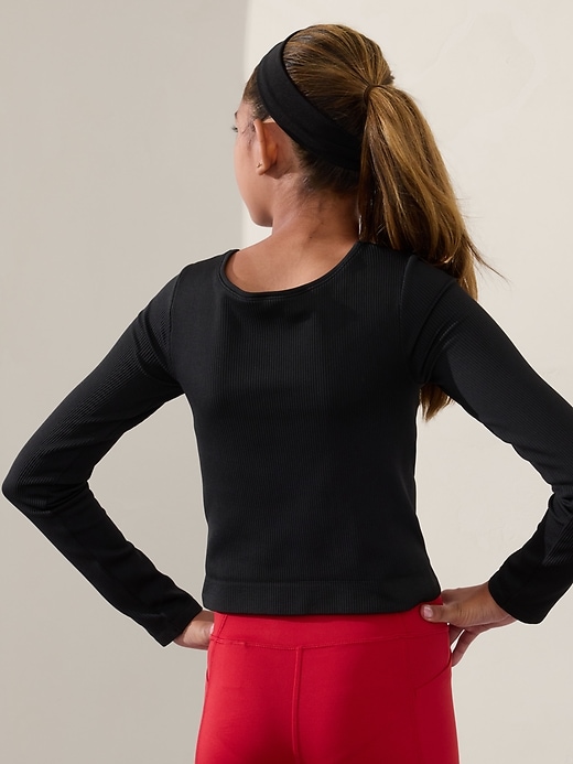 Image number 3 showing, Athleta Girl Rise Above Rib Crop Top