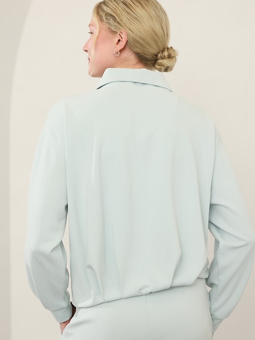 Image number 2 showing, Seasoft 1/4 Zip Bubble Hem Sweatshirt