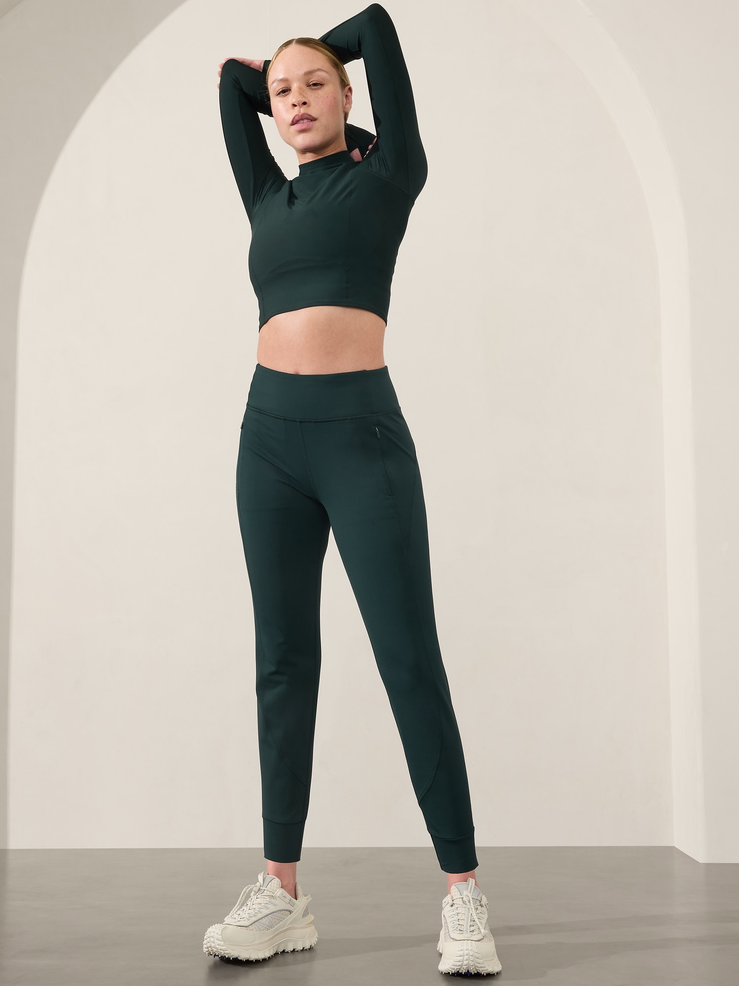 Pantalon de jogging à taille moyenne Rainier - Vert