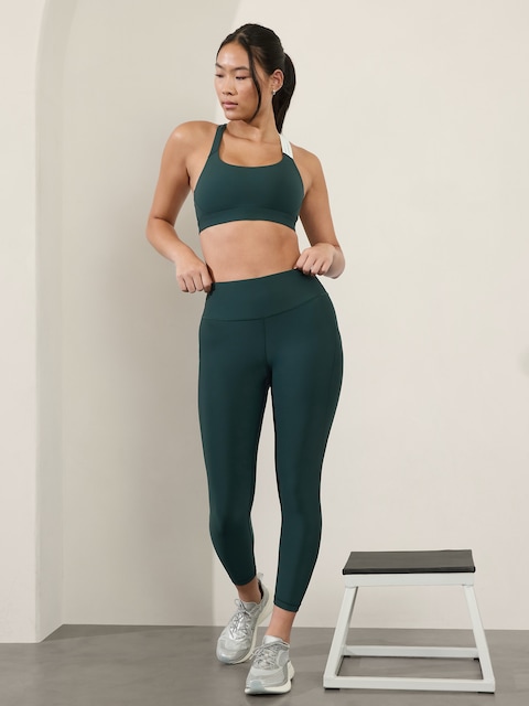 Interval Stash High Rise 7/8 Legging - Green
