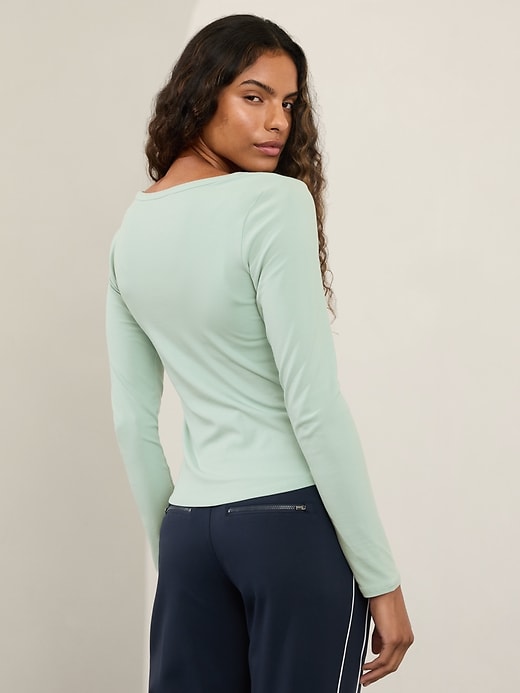 Image number 2 showing, Signature Rib Square Neck Top