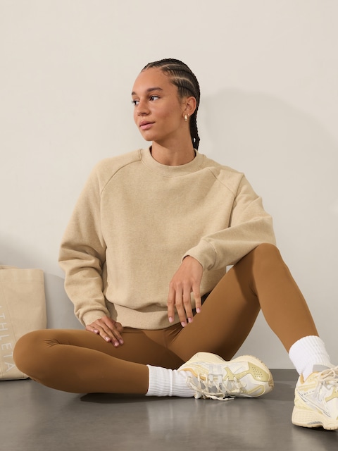 Forever Fleece Relaxed Crew Sweatshirt - Beige