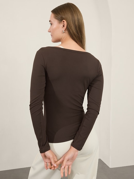 Image number 3 showing, Signature Rib Henley Top