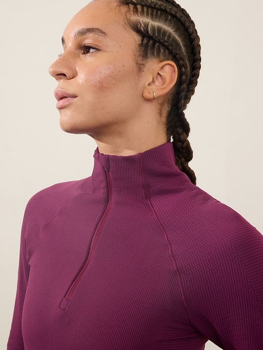 Image number 5 showing, Flurry Half Zip Mock Neck Top