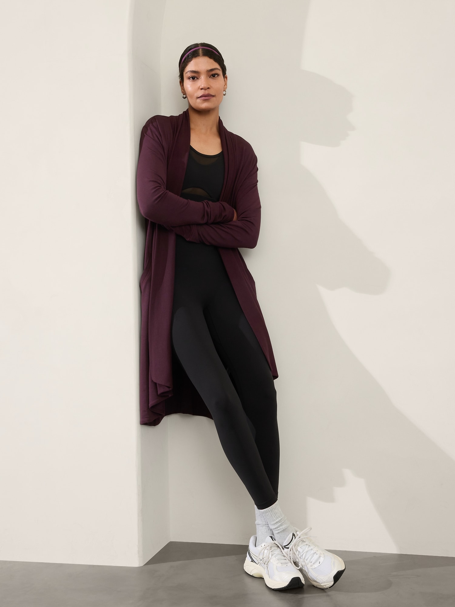 Cardigan long Pranayama - Violet