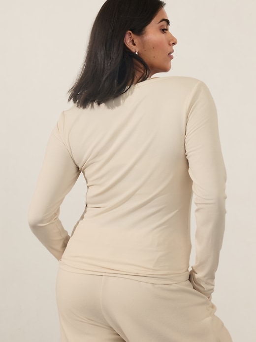 Image number 8 showing, Signature Rib Henley Top