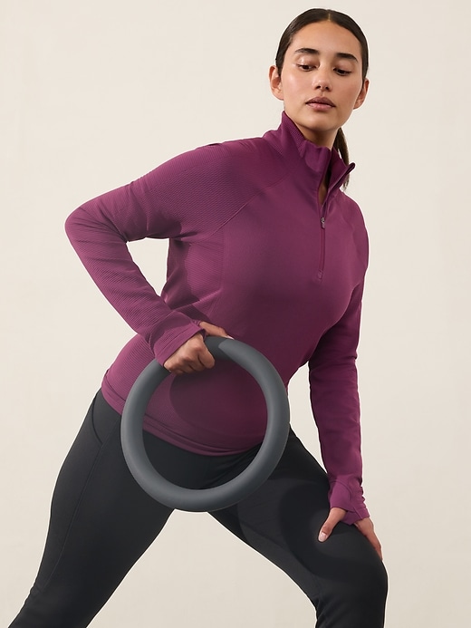 Image number 7 showing, Flurry Half Zip Mock Neck Top