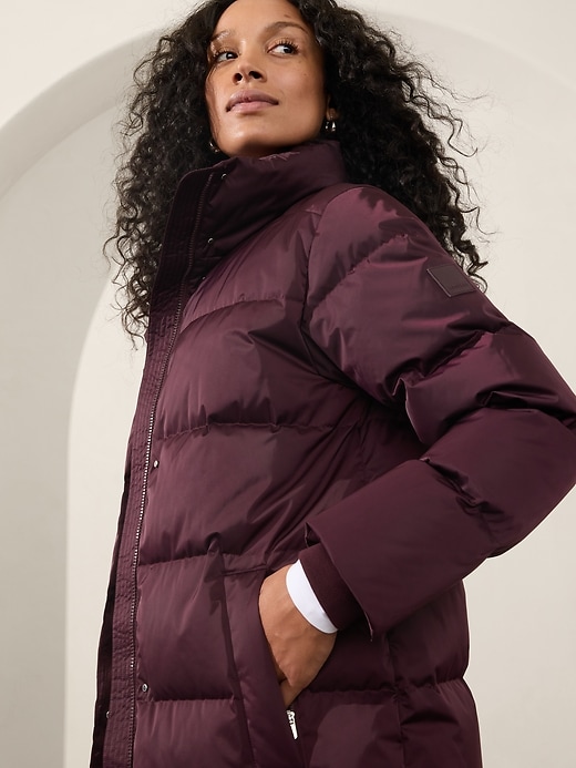 Image number 6 showing, Sateen Long Puffer