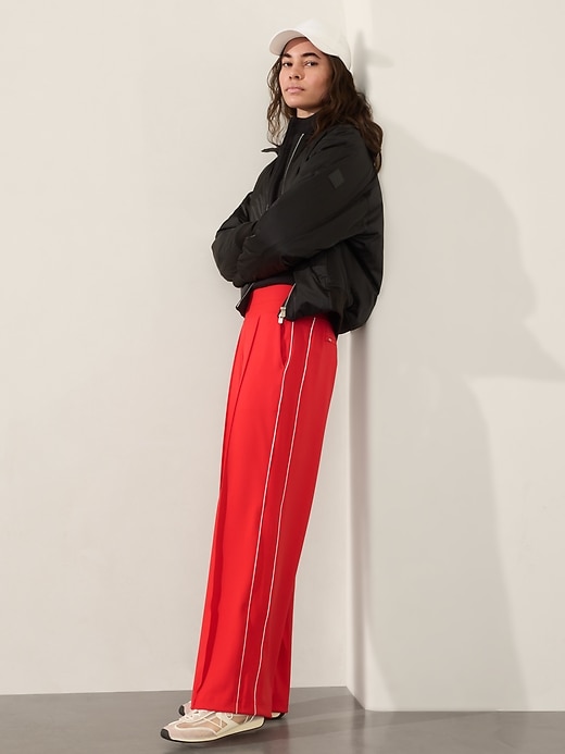 Image number 2 showing, Venice High Rise Track Stripe Wide Leg Pant