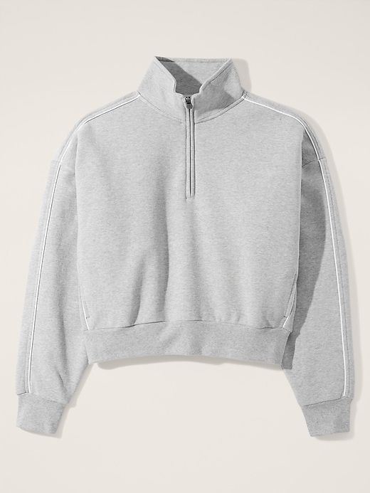 Image number 6 showing, Forever Fleece 1/2 Zip High Hip Piping Sweatshirt