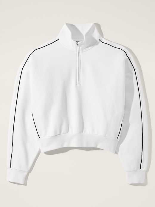 Image number 7 showing, Forever Fleece 1/2 Zip High Hip Piping Sweatshirt