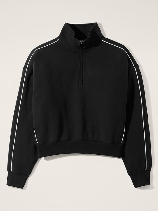 Image number 7 showing, Forever Fleece 1/2 Zip High Hip Piping Sweatshirt