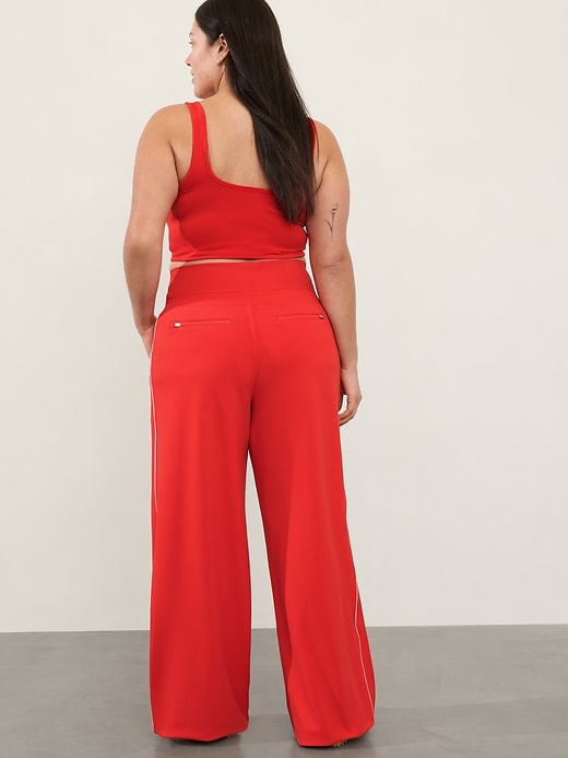 Image number 6 showing, Venice High Rise Track Stripe Wide Leg Pant