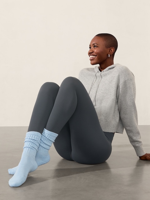 Cloud Scrunch Sock - Blue