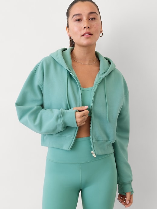 Image number 1 showing, Forever Fleece Ultra Crop Full Zip