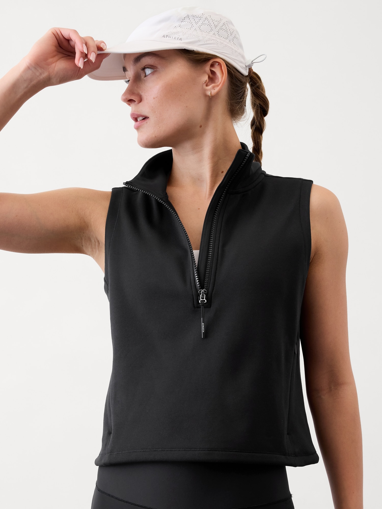 Unstoppable 1/2 Zip Cropped Vest