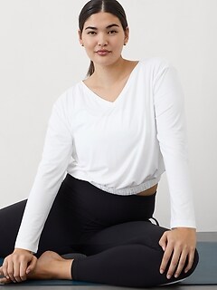 Athleta yoga tops online