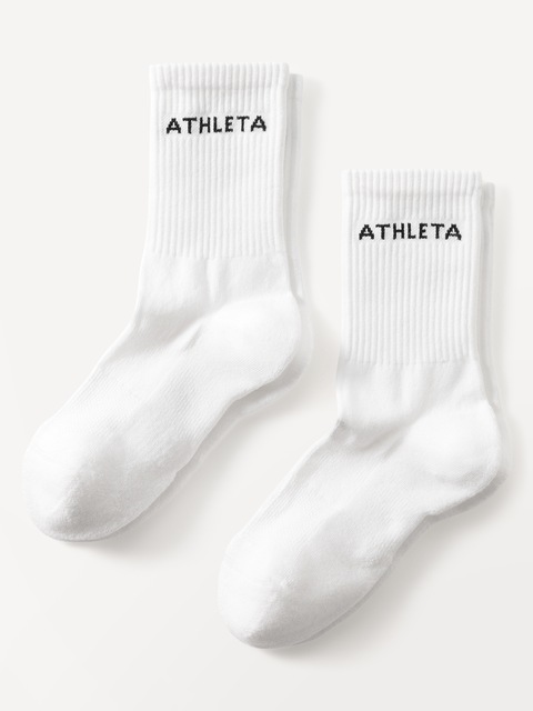 Athleta Everyday Crew Sock 2-Pack - White