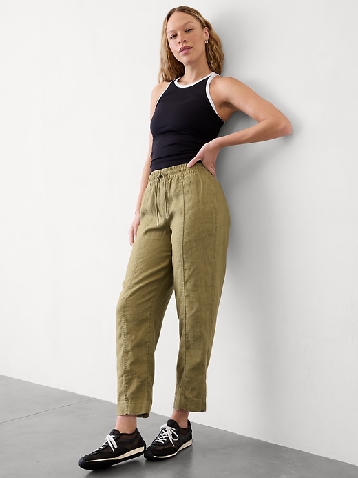 Image number 1 showing, Retreat Linen Ankle Pant