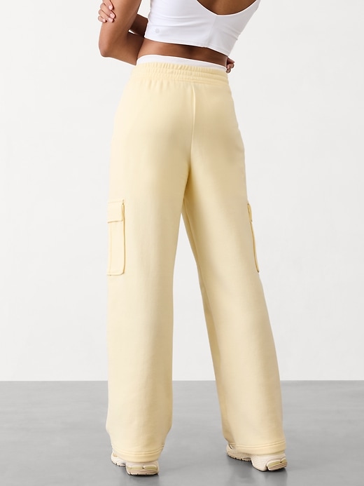 Image number 2 showing, Easy Fleece Mid Rise Straight Cargo Pant