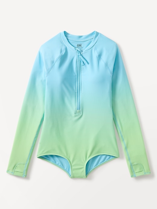 Image number 2 showing, Athleta Girl Rashguard One Piece Ombre