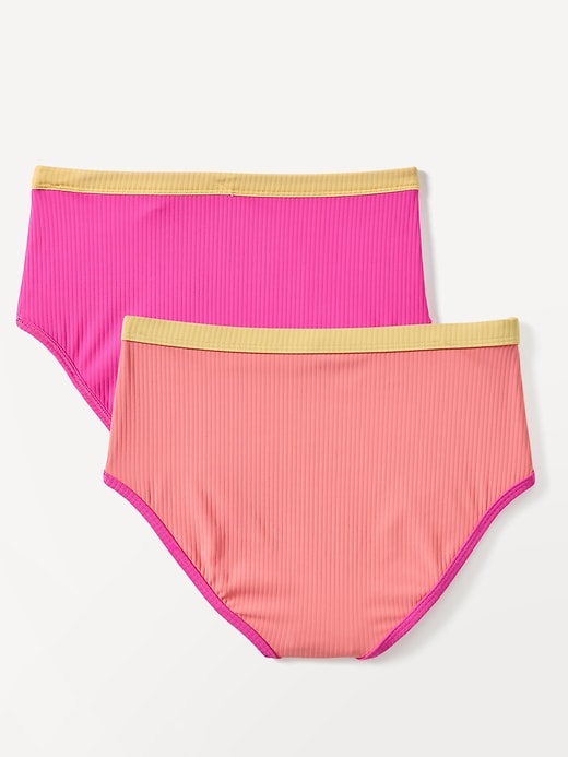 L'image numéro 3 présente Bas de maillot côtelé réversible à taille haute Athleta Girl