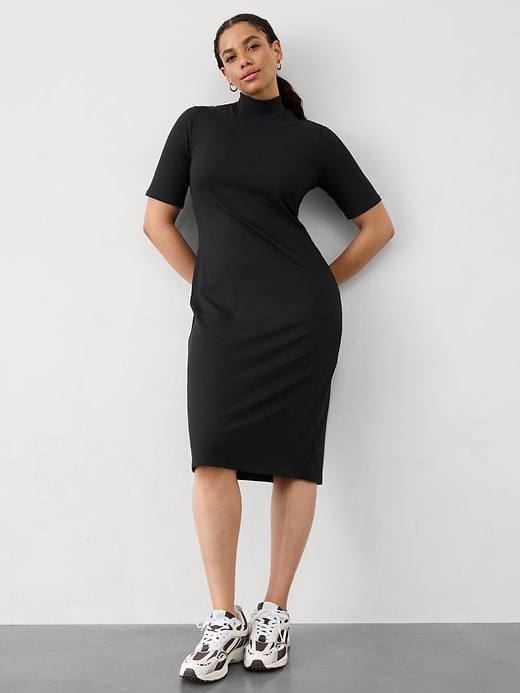 Image number 6 showing, Signature Rib Mock Neck Dress