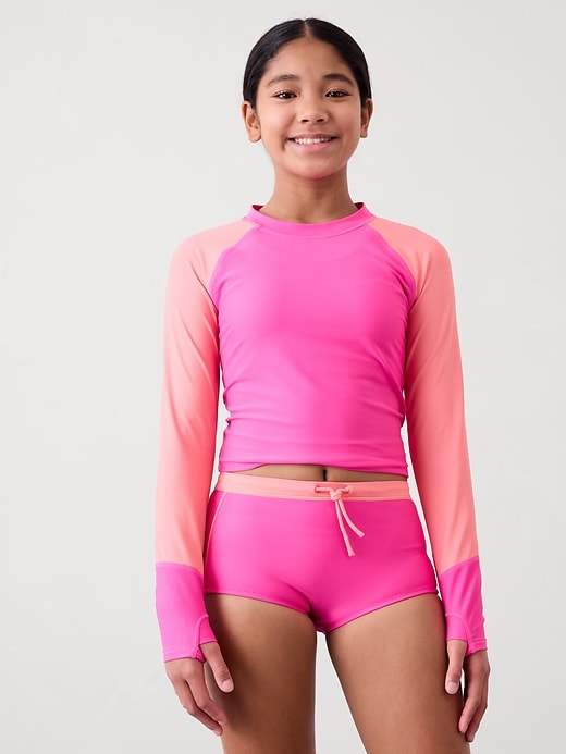 Voir une image plus grande du produit 1 de 2. Mini-short de baignade à taille haute Athleta Girl