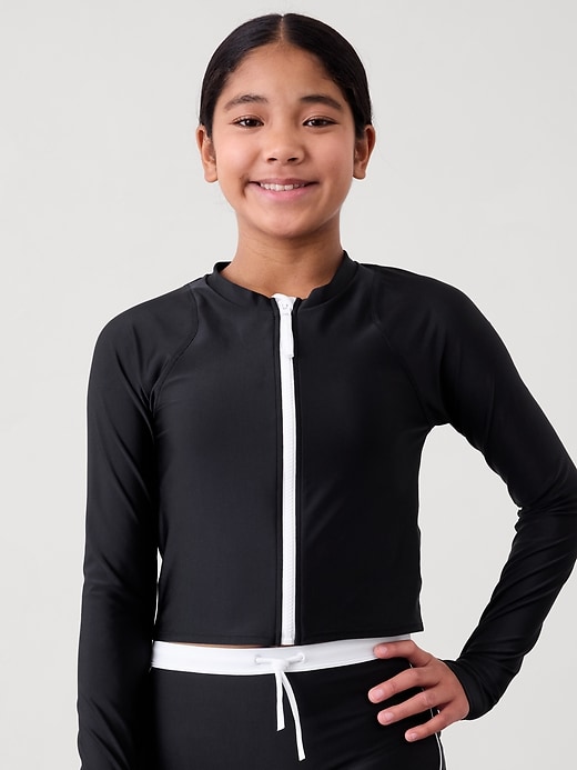 Image number 1 showing, Athleta Girl Full Zip Rashguard