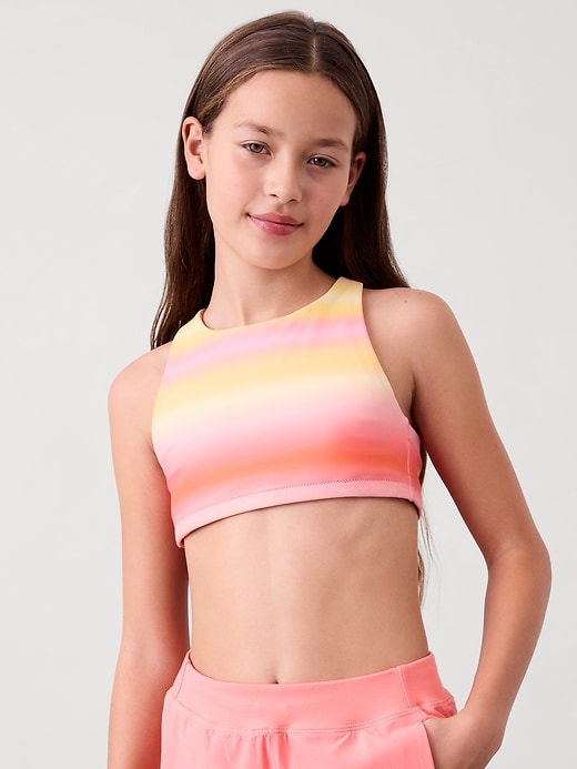 Image number 1 showing, Athleta Girl Reversible High Neck Bikini Top