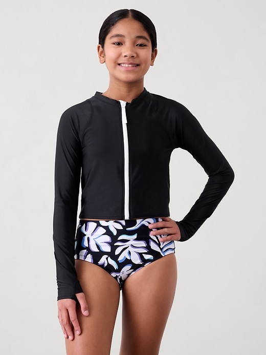 Image number 1 showing, Athleta Girl Reversible High Rise Swim Bottom