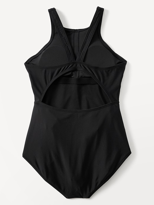 L'image numéro 4 présente Maillot une-pièce à encolure haute Athleta Girl