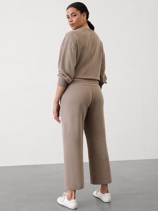 L'image numéro 8 présente Pantalon droit 3/4 à taille moyenne Seasoft