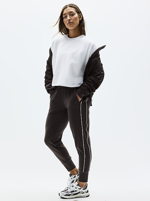 Image number 5 showing, Easy Fleece Dolman Crop Sweatshirt